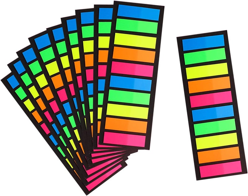 Morepack 2000 Pieces Sticky Tabs, Colored Sticky Note Index Tabs, Page Markers Flags for Book Markers, Book Annotation Tabs - Image 1