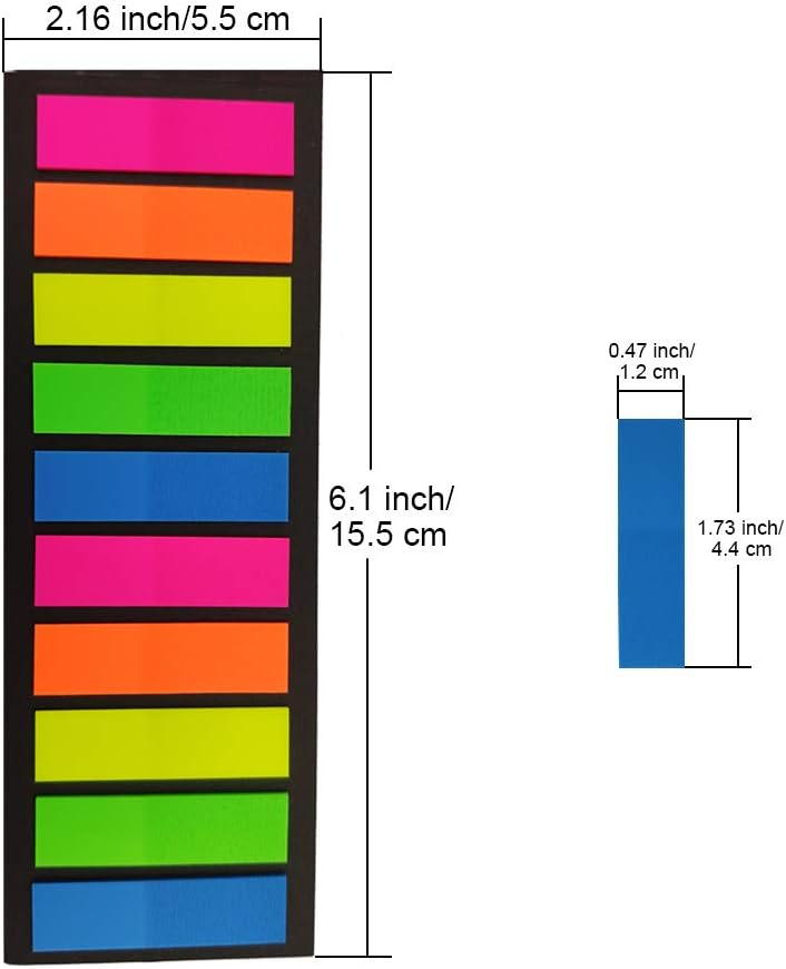 Morepack 2000 Pieces Sticky Tabs, Colored Sticky Note Index Tabs, Page Markers Flags for Book Markers, Book Annotation Tabs - Image 2