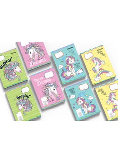 Notebook Lined 28 Shts Magical Unicorn Pack Of 4 Multi Designs