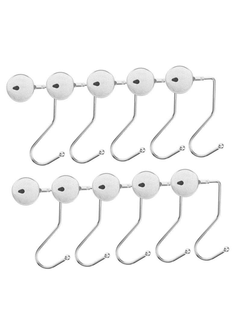 KASTWAVE 20pcs Anti-Skid Hook Metal Desk Hook Purse Hook for Table, Student Bag Hanger Womens Bag Handbag Hook Instant Bag Hanger Meat Hook Non-Slip  - Image 1