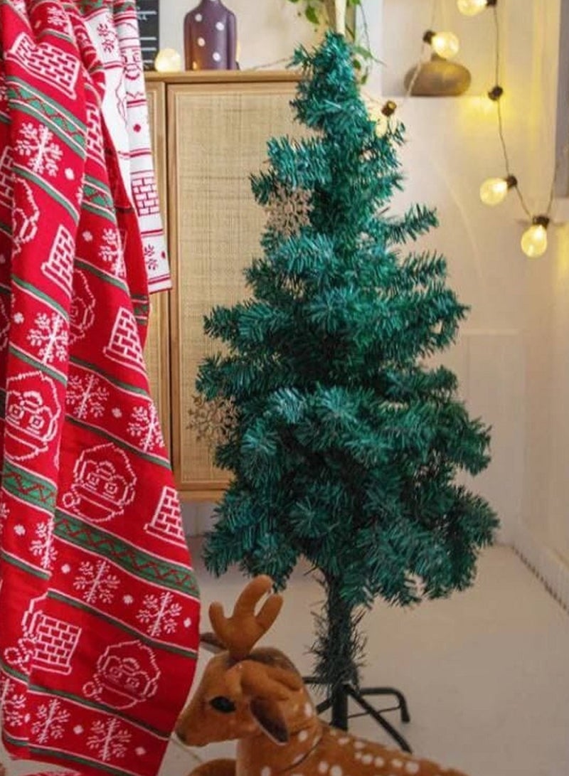 The awaited Christmas trees, the green tree, the tree with the metal pole, which is soft to move and sits, is plastic. Size: 50 cm. - Image 1