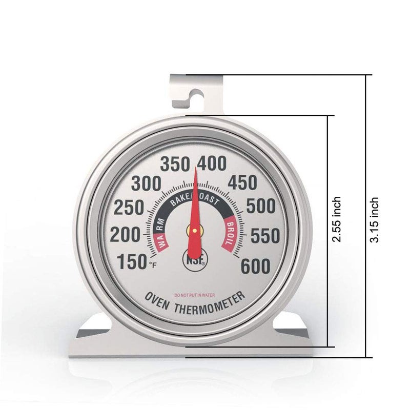 Efeng Large Dial Oven Thermometer for Gas & Electric Oven,Grill Cooking Safety Leave-in- NSF accurately Easy-to-Read Clearly Large Number Shows temperatures for Meat,Grilling or Cake Cooking Oven - Image 3