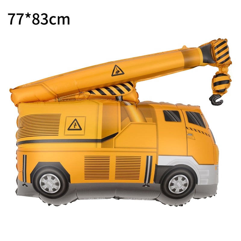 Aluminum Vehicle Balloons for Parties Crane 77*83