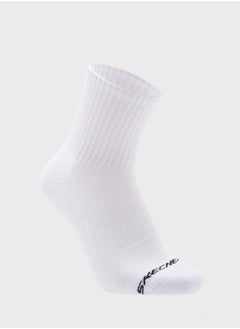 SKECHERS 3 Pack Terry Hi Qtr Crew Socks  - Image 4