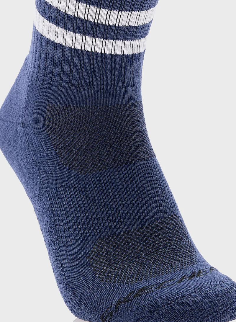 سكيتشرز 3 Pack Terry Hi Qtr Crew Socks