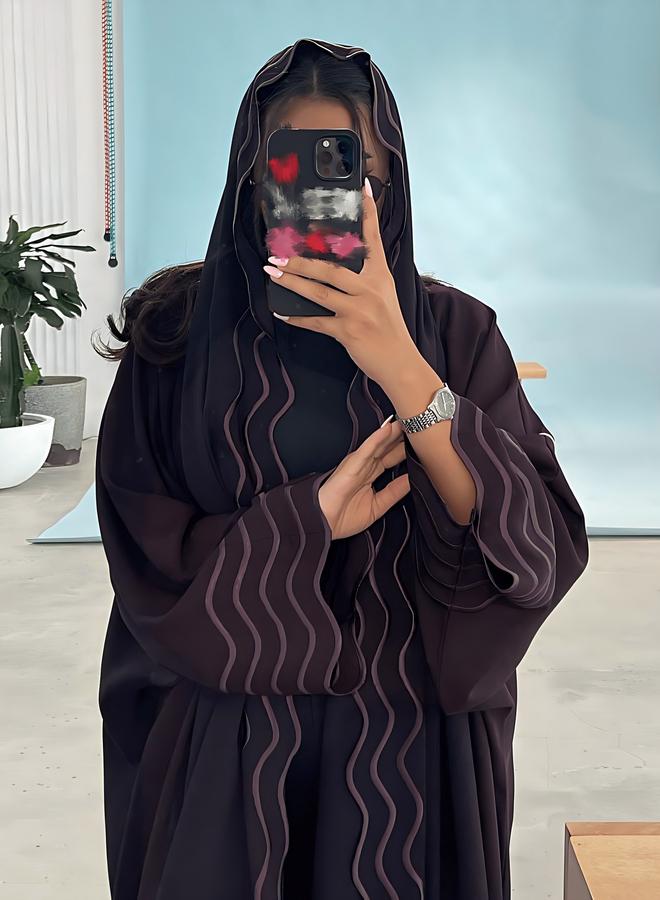 Take Two Black Embroidered Abaya - Image 3