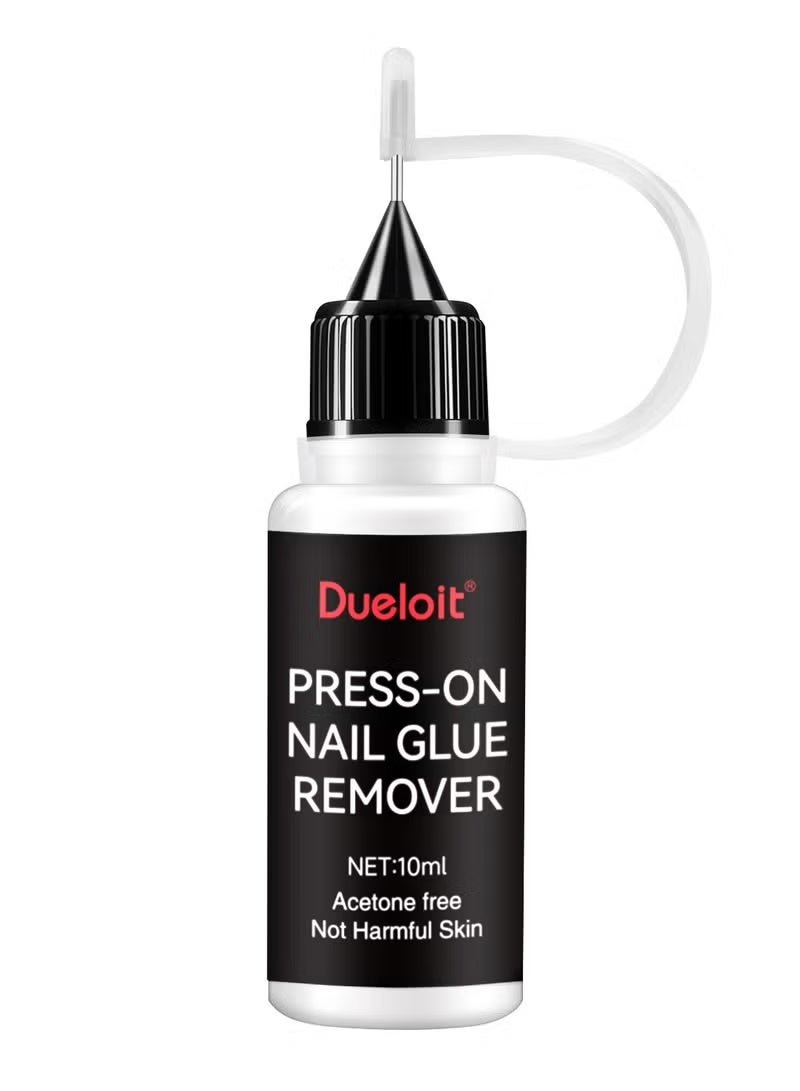 Dueloit 10ml Pinpoint Nail Glue Remover for Press on nails&Fake Nails Multi-Functional Remover for Nails Tips, Gentle Glue Remover for Gel x Nail - Image 1