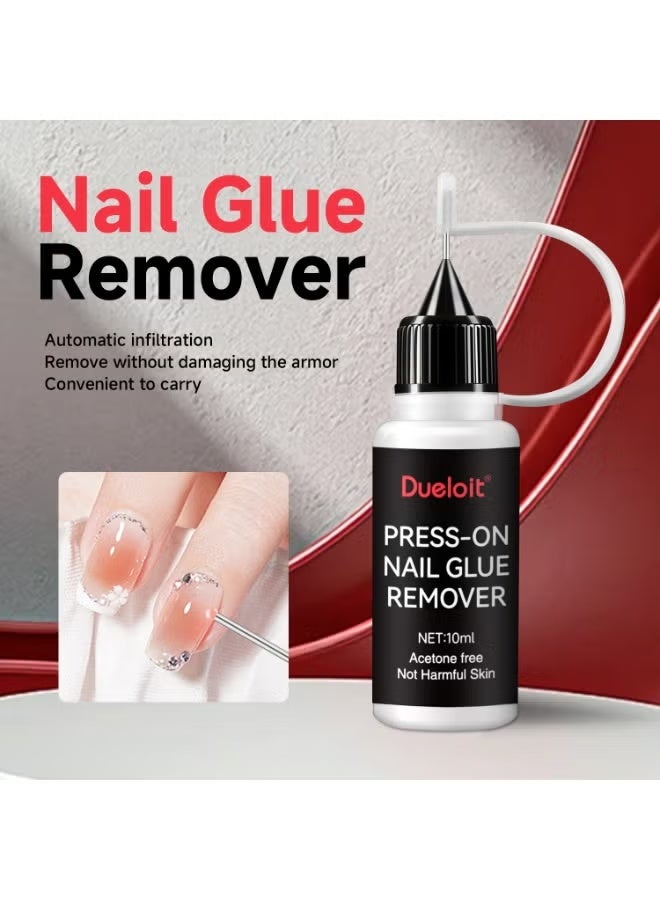 Dueloit 10ml Pinpoint Nail Glue Remover for Press on nails&Fake Nails Multi-Functional Remover for Nails Tips, Gentle Glue Remover for Gel x Nail - Image 2