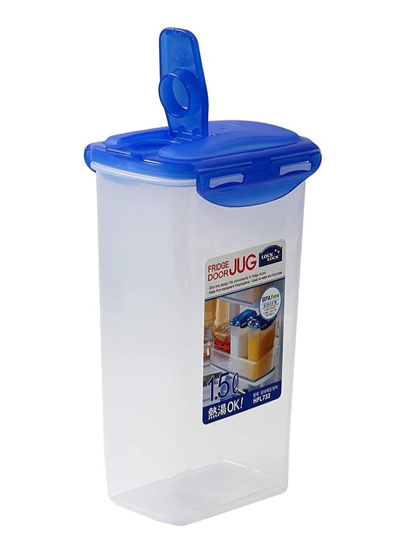 LOCK & LOCK LocknLock 1.5L Fridge Door Jug with Resealable Flip-Top - Airtight, BPA-Free, Microwave, Freezer, and Dishwasher Safe  - Image 3