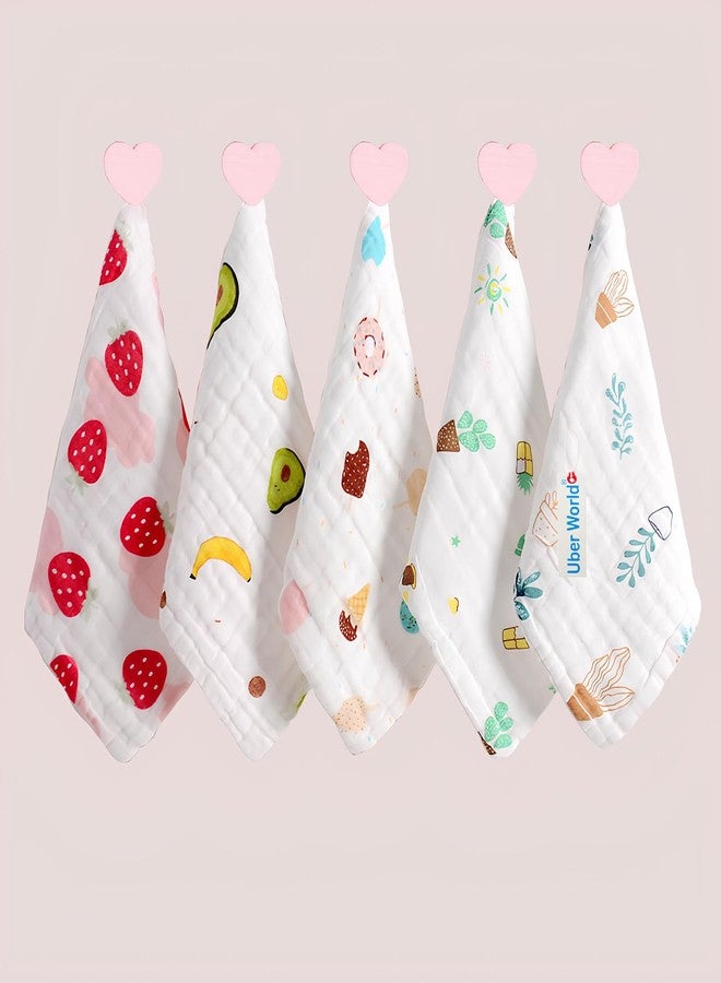 Uber World Handkerchief for Kids | 6 Layered Hanky | Lunch Towel for School | Napkins | Baby Handkerchiefs - Image 1
