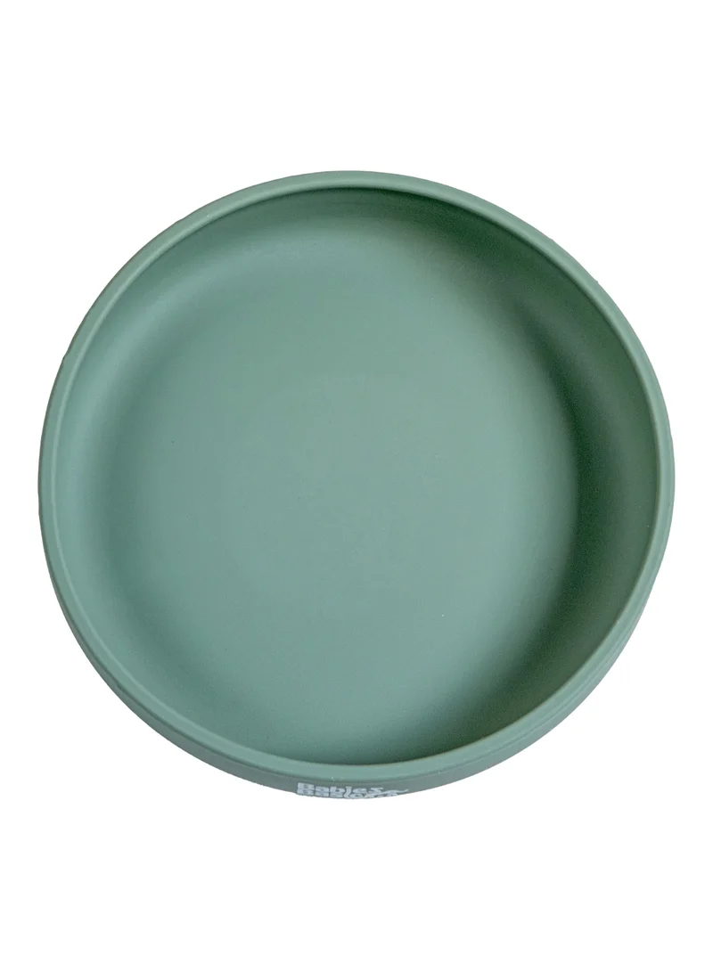 Babies Basic Babies Basic Silicone Feeding Plate with Suction  - Green