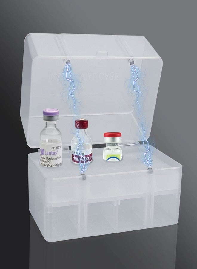 iGuerburn 8-Slot Diabetic Insulin Vial Storage for Fridge, 10ML Injection Vial Holder Case - Meeting Your Insulin Storage Needs (White) - Image 1