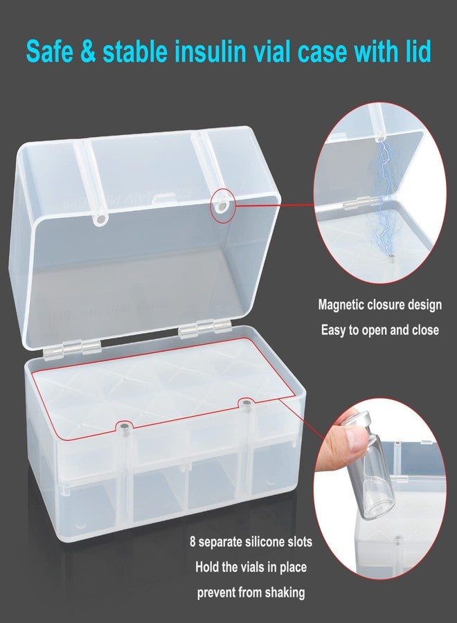 iGuerburn 8-Slot Diabetic Insulin Vial Storage for Fridge, 10ML Injection Vial Holder Case - Meeting Your Insulin Storage Needs (White) - Image 5