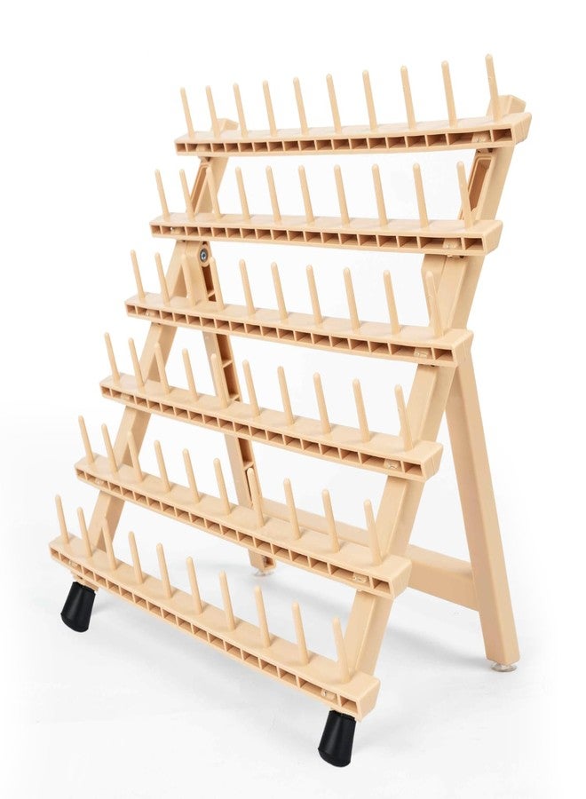lightmay Braiding Hair Rack with 60 Pegs Standing Versatile Extension Hair Holder with 60 Spools - Ergonomic Braid Stand for Stylists - Time-Saving (wood) - Image 1