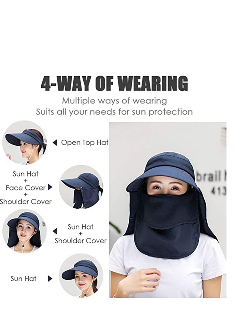 Excefore Wide Brim Sun Hat, Fishing Hat for Men & Women, Outdoor UV Sun Protection Hat, Waterproof Breathable Nylon Hiking Hat, Multifunctional UPF 50 Protection Bucket Fishing Cap - Image 5