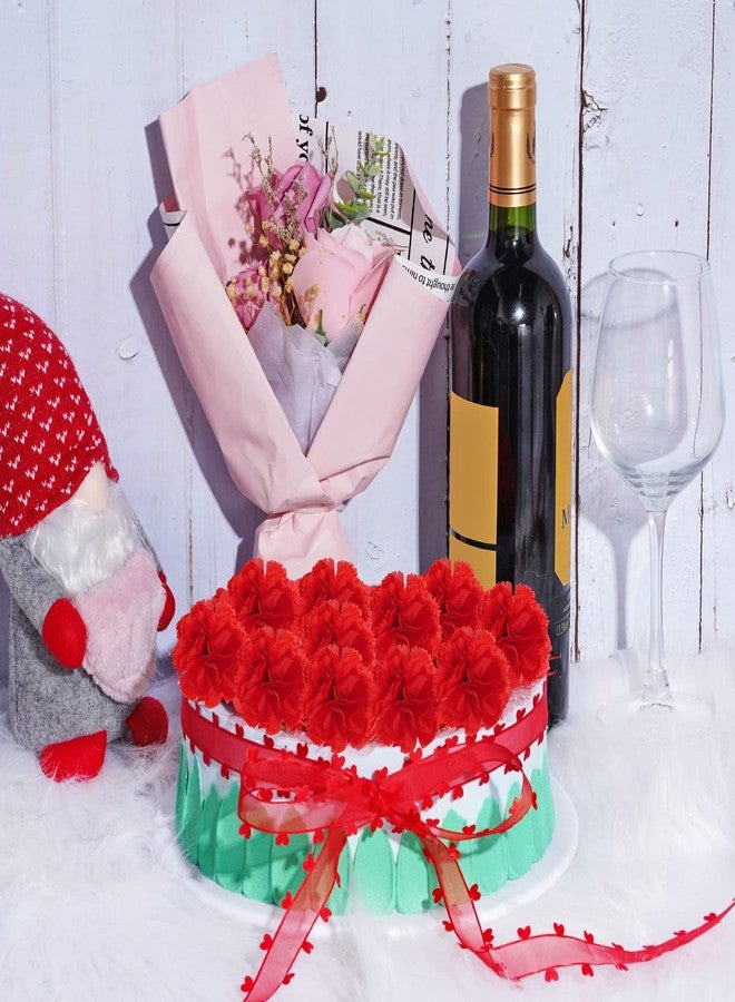 mifengda 50Pcs Artificial Marigold Flowers Heads Mexican Marigold Flowers Silk Marigold Flowers Heads Red Decoration Faux Marigold Flowers Bulk with Wire for Mexican Party Halloween Valentine DIY - Image 4