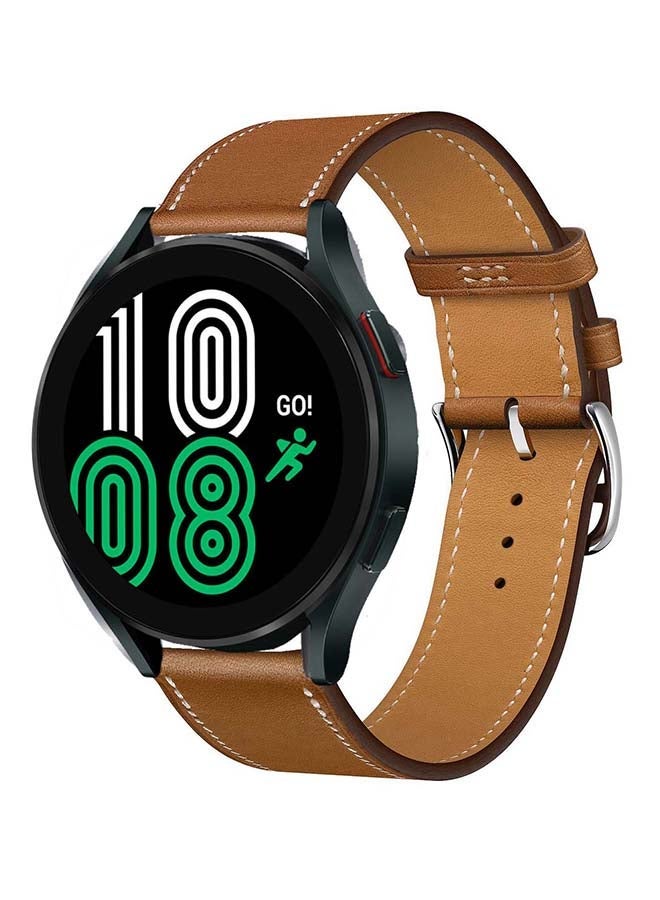NIBEMINENT Replacement Band For Samsung Galaxy Watch4 Supreme Brown - Image 2