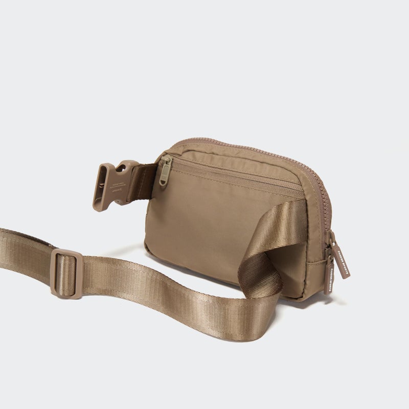 Pander Two Way Zipper Fanny Pack Nylon Everywhere Belt Bag for Women, Water Repellent Waist Packs, Crossbody Bags with Adjustable Strap (Gray Brown) - Image 4