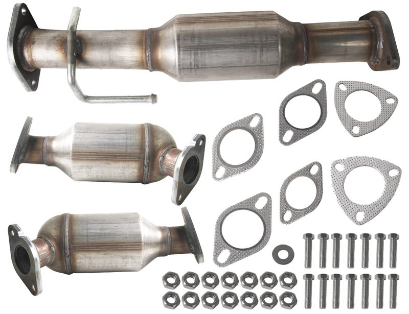 MIKODA Catalytic Converter 3PCS Compatible with Chevrolet Traverse GMC Acadia Saturn Outlook Buick Enclave 2007-2017 3.6L V6 Replace 16574 16709 16710 - Image 1