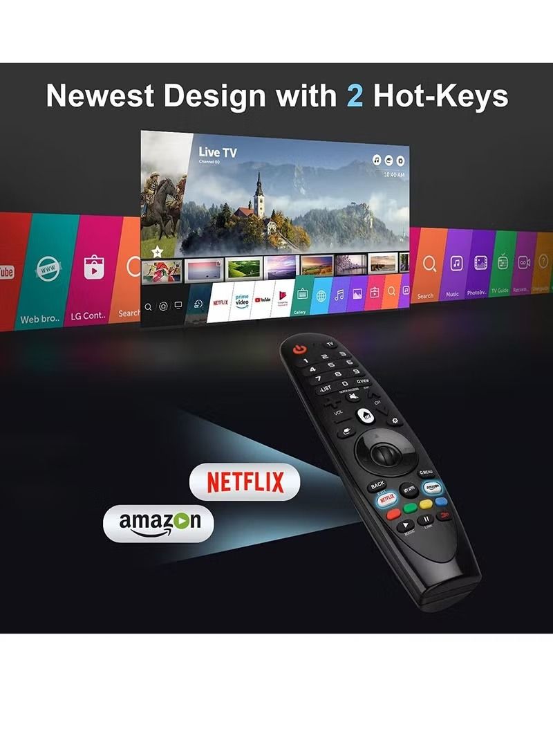 إيف جهاز تحكم عن بعد عالمي لاستبدال جهاز تحكم عن بعد ماجيك تلفاز ذكي من LG ، مع أزرار لفيديو Netflix Prime - Image 2