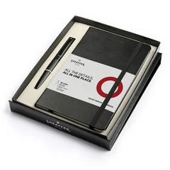 Sheaffer PEN SHEAFFER 300 E9343 MATTE BLACK LACQUER WITH POLISHED BLACK TRIMS BP WITH A5 NOTEBOOK IN BLACK GIFTBOX