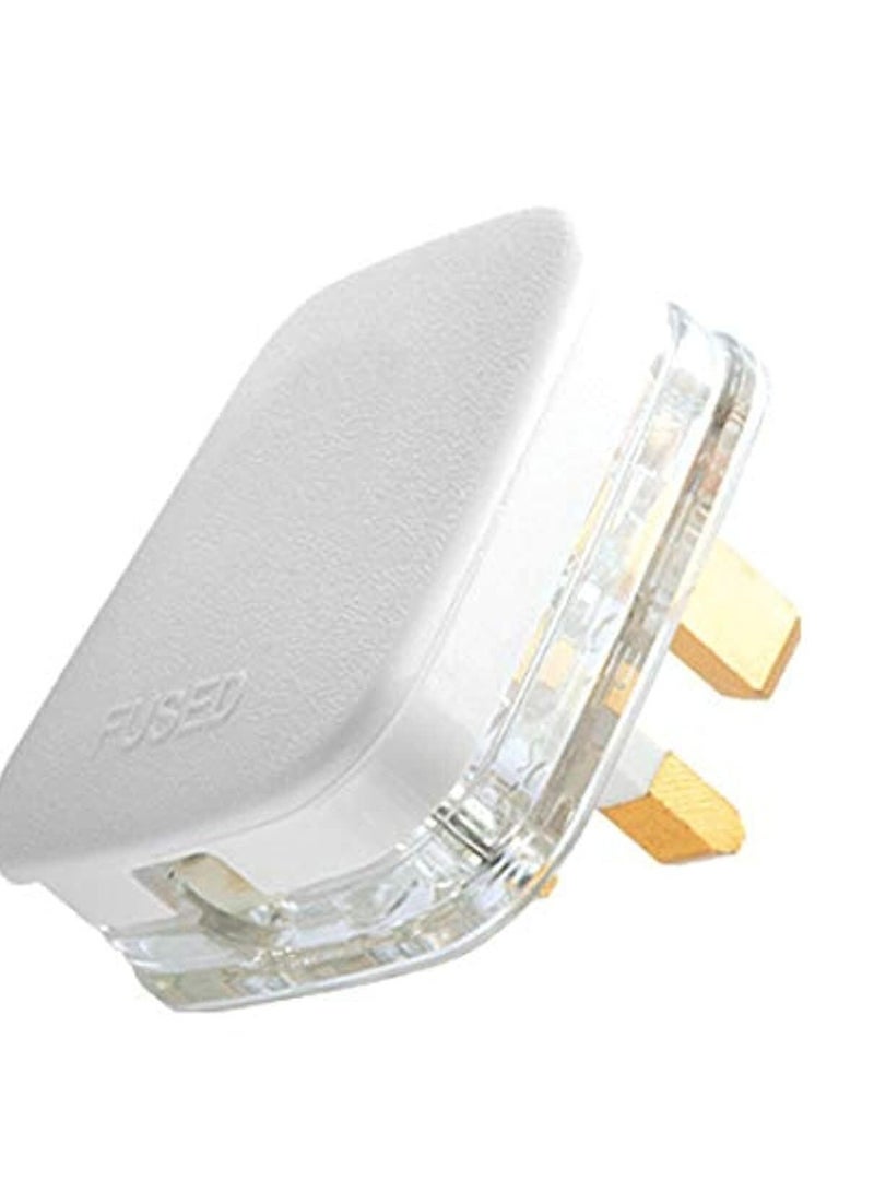 Transparent 13A 3-Pin Plug with Built-in Fuse – Heavy-Duty Copper Core, Safe & Durable Electrical Plug for Home, Office, and Appliances – 250V AC Transparent Power Plug with Secure Grip Design - Image 1