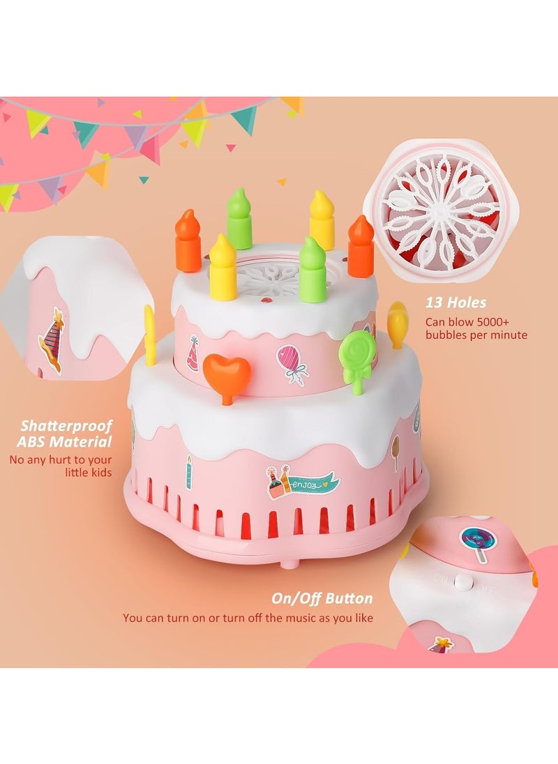 Birthday Cake Bubble Maker with Lights and Music