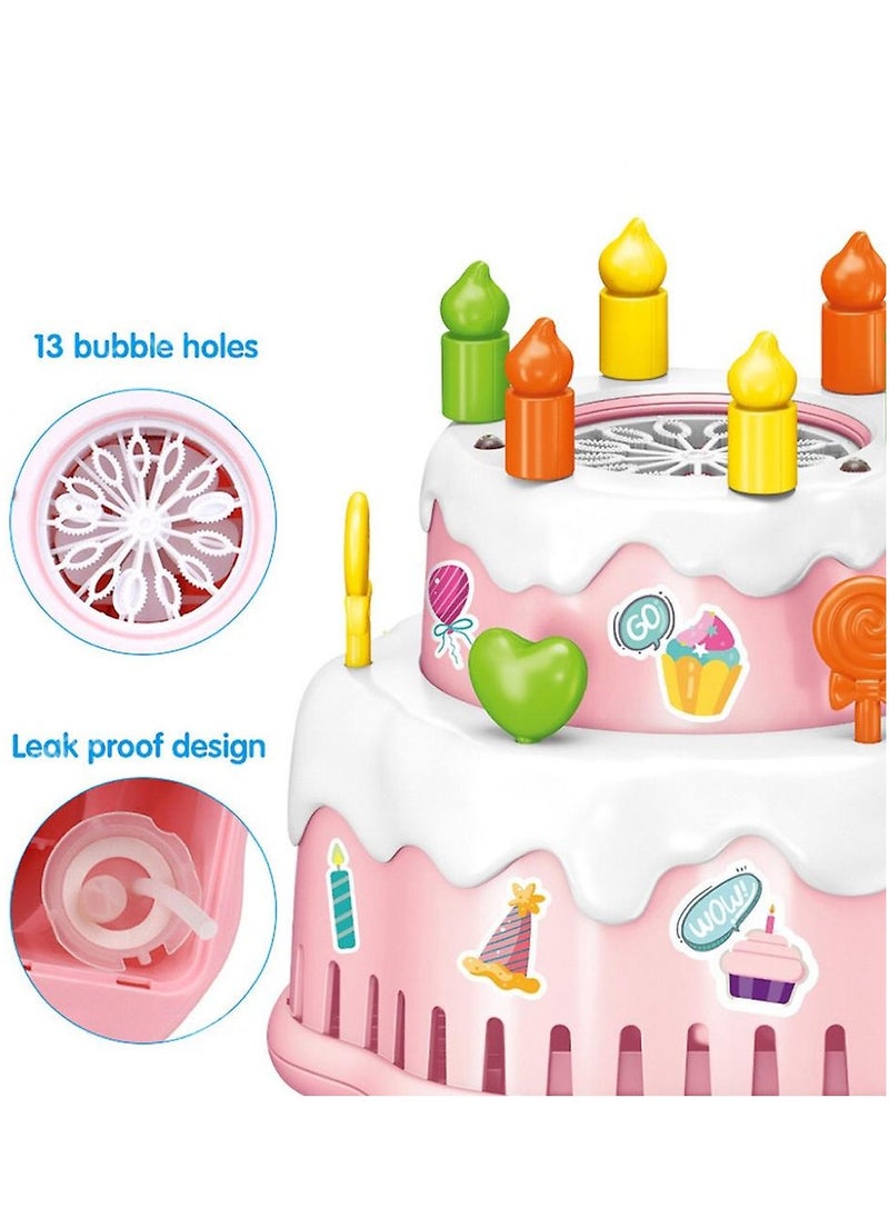 Birthday Cake Bubble Maker with Lights and Music