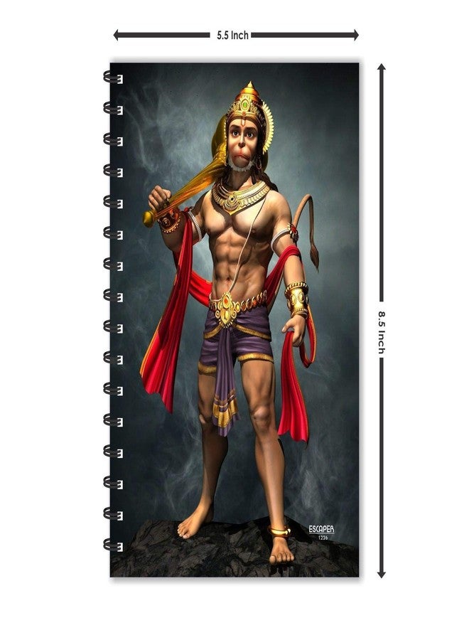 ESCAPER into the Divine with Lord Hanuman Diary, Ruled Devotional Designer Journal Notebook, Office Diary - Image 3