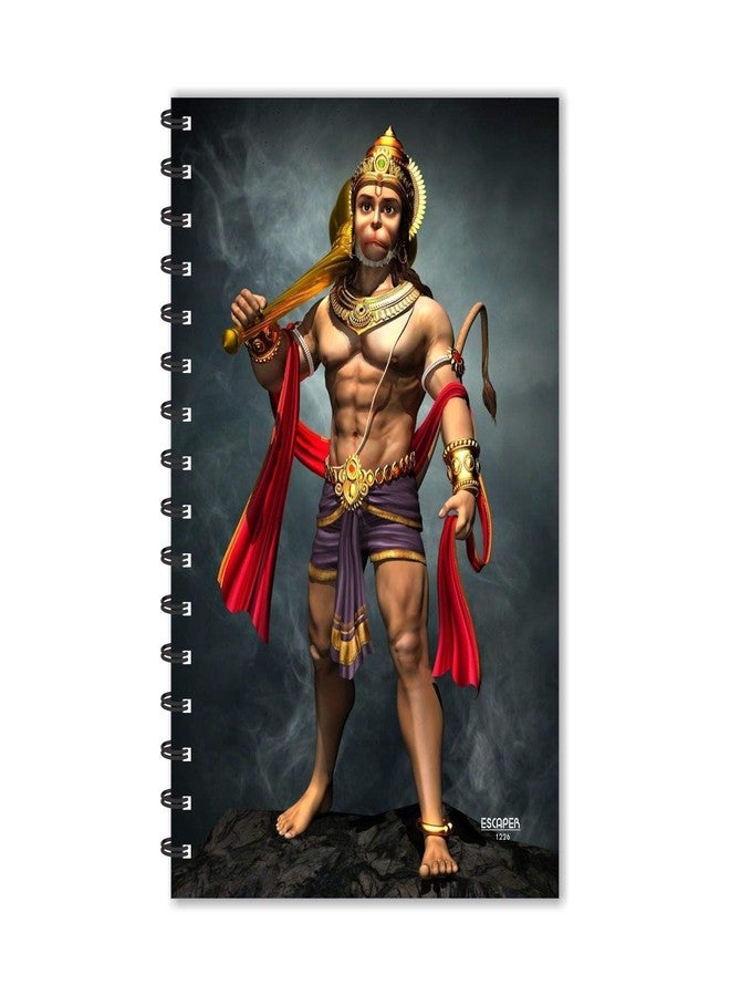 ESCAPER into the Divine with Lord Hanuman Diary, Ruled Devotional Designer Journal Notebook, Office Diary - Image 1