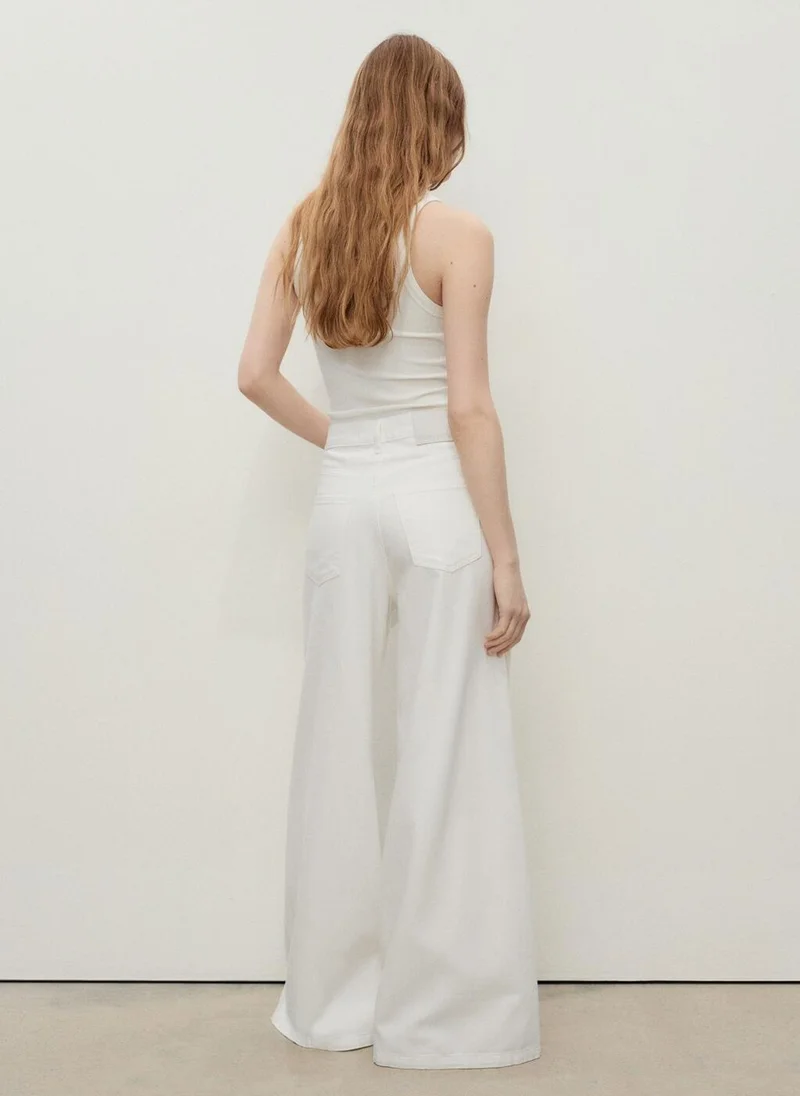 MANGO High-Rise Wideleg Jeans