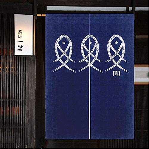 MYRU Japanese Style Doorway Curtain Koi Fish Noren Curtain (33.5" Wide by 59" Long, Fish) - Image 2