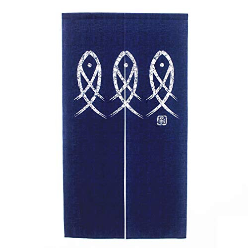 MYRU Japanese Style Doorway Curtain Koi Fish Noren Curtain (33.5" Wide by 59" Long, Fish) - Image 3