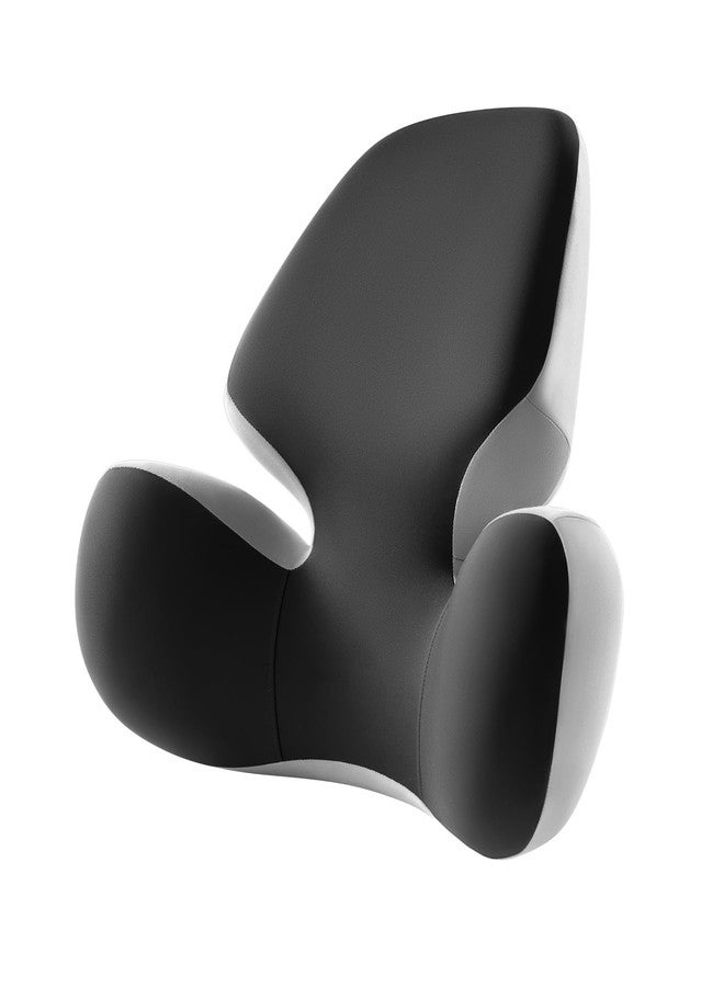 BEBAS Lumbar Support Pillow for Office Chair - Ergonomic Memory Foam Back Cushion for Lower Back Pain Relief - Washable & Breathable Cover - Fits Car Seats, Gaming Chairs & Wheelchairs - Black Gray - Image 1