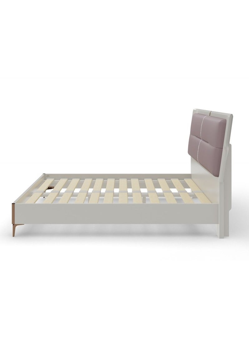 ROYALOAK Royaloak Houston Queen Size Bed | Solid Wood | Queen-Size Bed | Leatherette Upholstery | Melamine Finish | Modern Design | Durable & Long-lasting  - Image 3