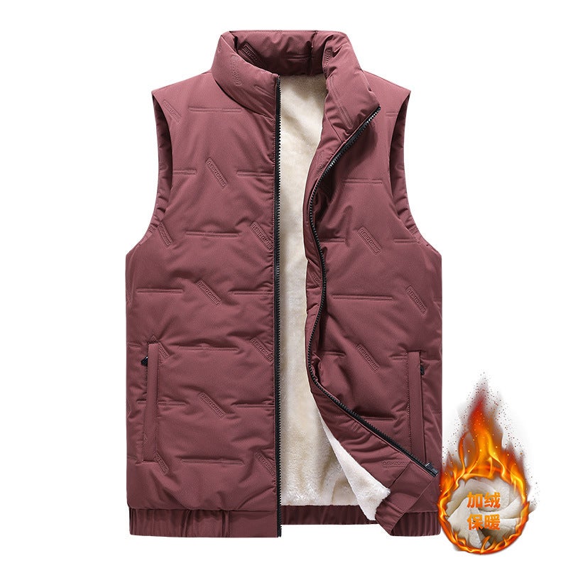 2022 Vest for Autumn and Winter Warm Men's Thickened Vest Fashionable Outer Wearing Vest Jacket Sleeveless Waistcoat - Image 3