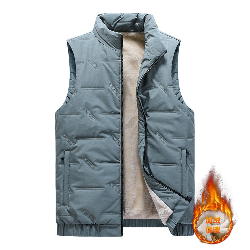 2022 Vest for Autumn and Winter Warm Men's Thickened Vest Fashionable Outer Wearing Vest Jacket Sleeveless Waistcoat - Image 2