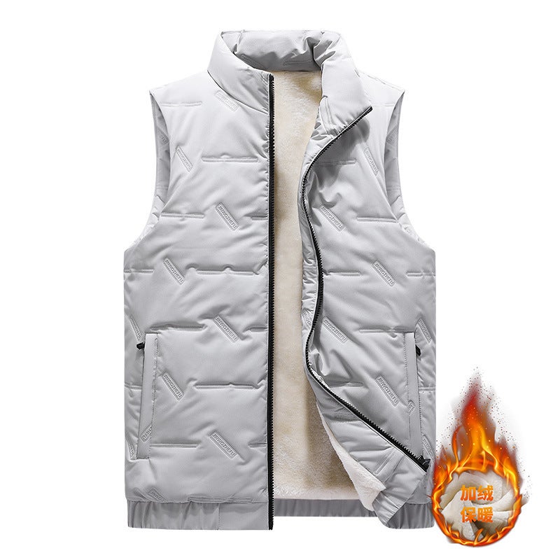 2022 Vest for Autumn and Winter Warm Men's Thickened Vest Fashionable Outer Wearing Vest Jacket Sleeveless Waistcoat - Image 5