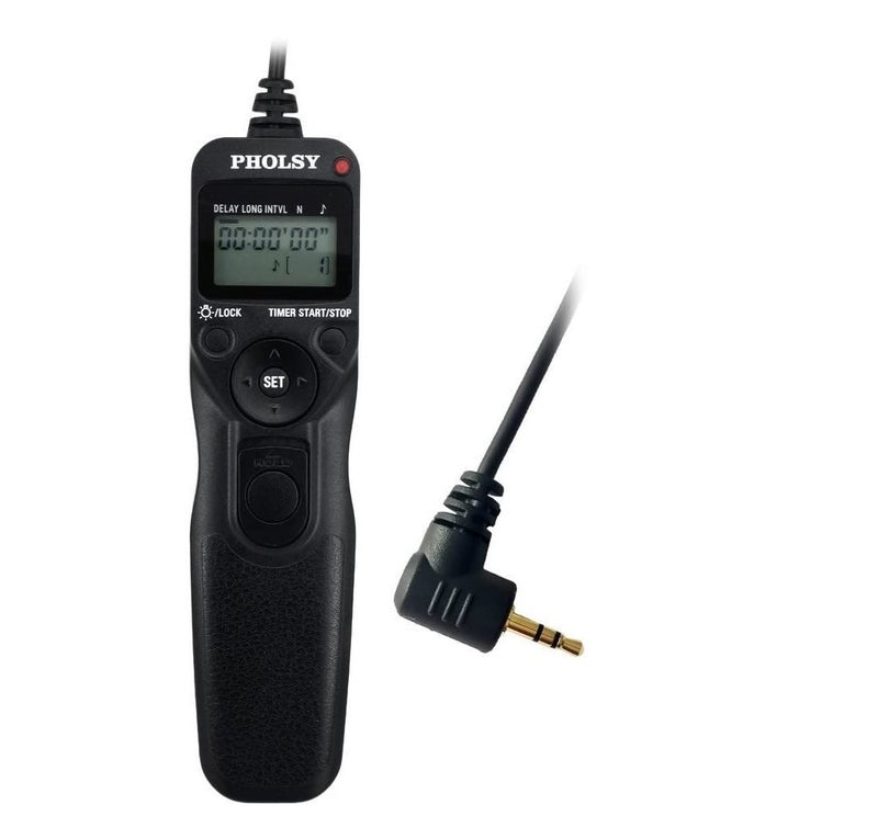 PHOLSY C6 Timer Remote Control with Intervalometer Compatible with Canon R10 R6 R8 90D 250D 200D 850D SX50HS; for Olympus E-M1X E-M1-II E-M1-III E-M5-III; for Fuji GFX100 GFX50R XT3 XT4 XT5 XT30 - Image 1