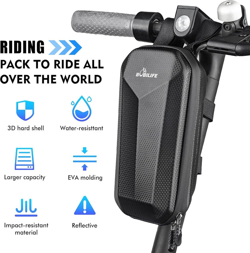 BOBILIFE Waterproof EVA 3L Handlebar Bag - Compatible with Bicycle, Scooter, Electric Ebike, Motorcycle, City Bike - Image 4
