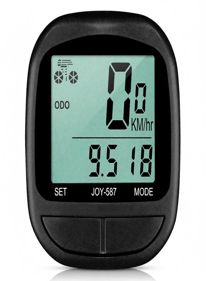 JOYCUNE Bike Computer Bicycle Waterproof Wired Speedometer and Odometer Stopwatch Cycle Bike   Computer with LED Display for Outdoor Cycling - Image 1