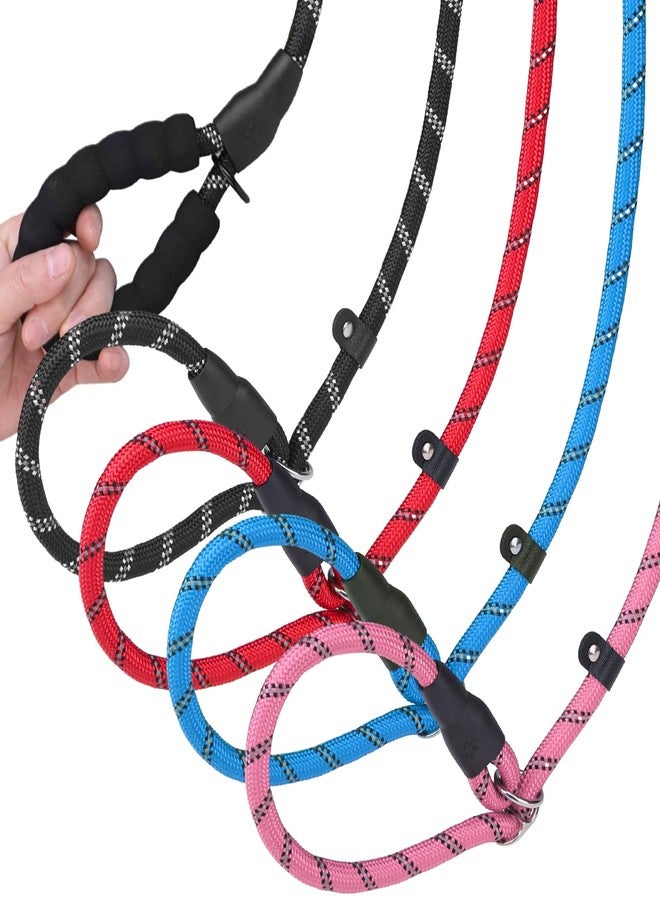 HOMIMP Slip Lead Dog Leash 6 FT - Reflective 4 PCS Bulk Color Heavy Duty Rope Dog Leash for Small Medium Large Dogs Puppy - Soft Long Padded Handle Thick Dog Leashes for Shelter, Vet, Training - Image 1