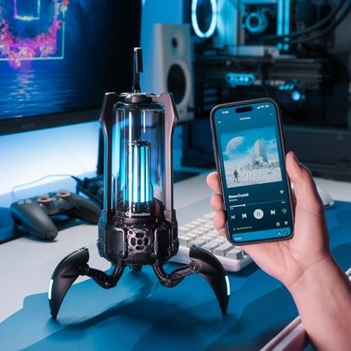 Gravastar مكبر صوت بلوتوث محمول غرافاستار سوبرنوفا، مصباح طاولة مكبر صوت LED، 9 ساعات وقت تشغيل، اقتران TWS، مكبرات صوت لاسلكية للحفلات/الخارج/التخييم/الهدايا - Image 2