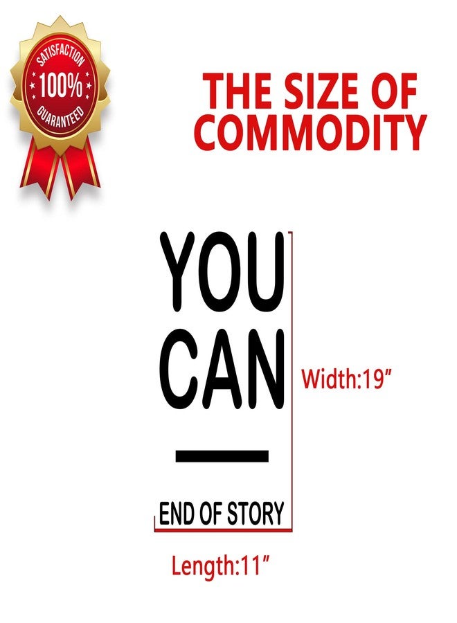 AnFigure Inspirational Wall Decals, Gym Wall Decor, Quotes Office Motivational Positive Sports Exercise Fitness Workout Women Yoga Basketball Home Art Decor Vinyl Stickers You Can End of Story 11"x19" - Image 4