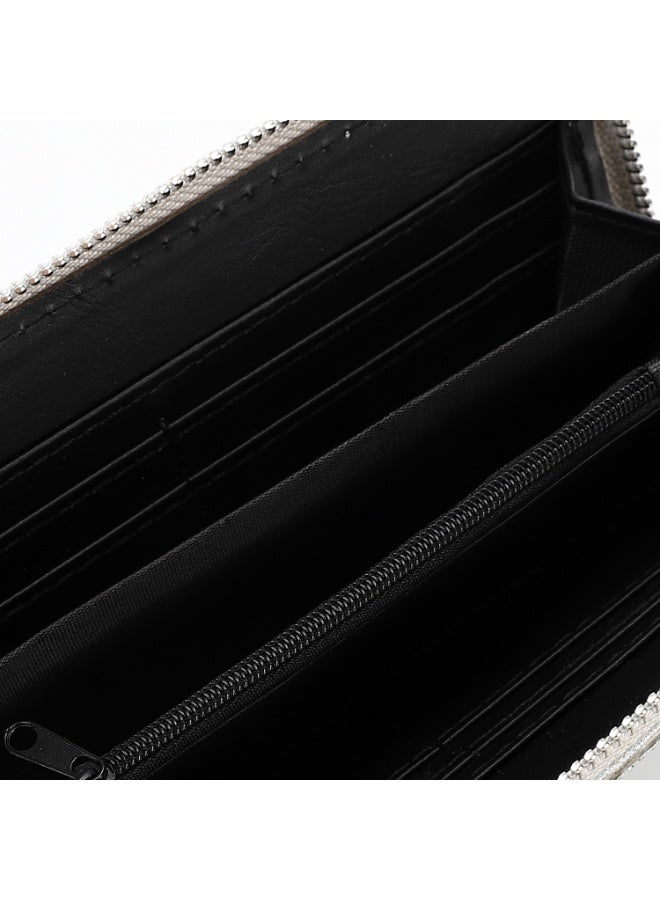 Mr.joe Crystal Zip Wallet - Silver - Image 4