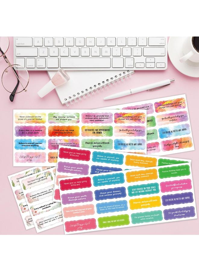 Bluejw New Encouraging Stickers 240 Water Color Ins Wind Waterproof English Diary Bottle Gift Inspirational Stickers - Image 3