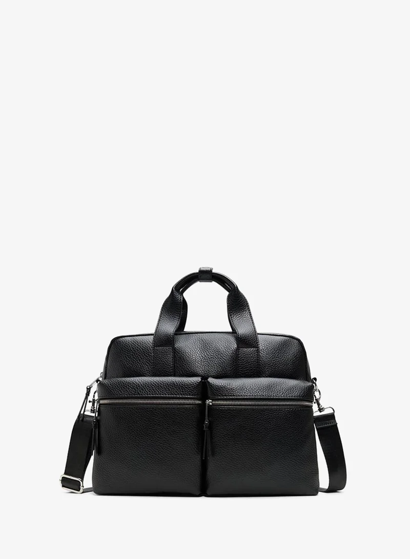 Breamos Men's Black Messenger Bag