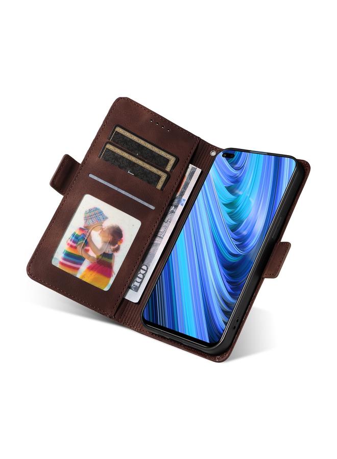 اس-توب جراب هاتف Honor 50 Lite من الجلد المنقوش بنقشة معينات مرصعة بالنجوم - Image 4