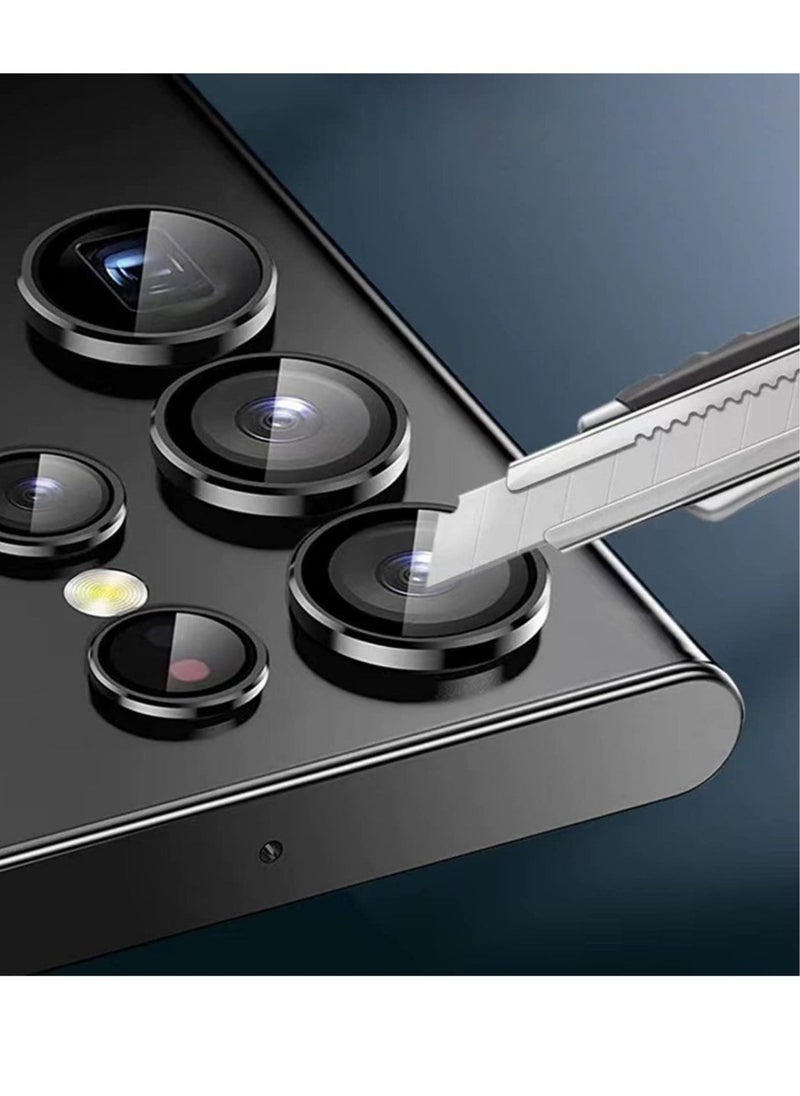 Raxoom Camera Lens Tempered Glass Protector for Galaxy S22 Ultra, Aviation Aluminum Alloys Protection Cap Scratch Resistant Protector, Compatible with Galaxy S22 Ultra - Image 5