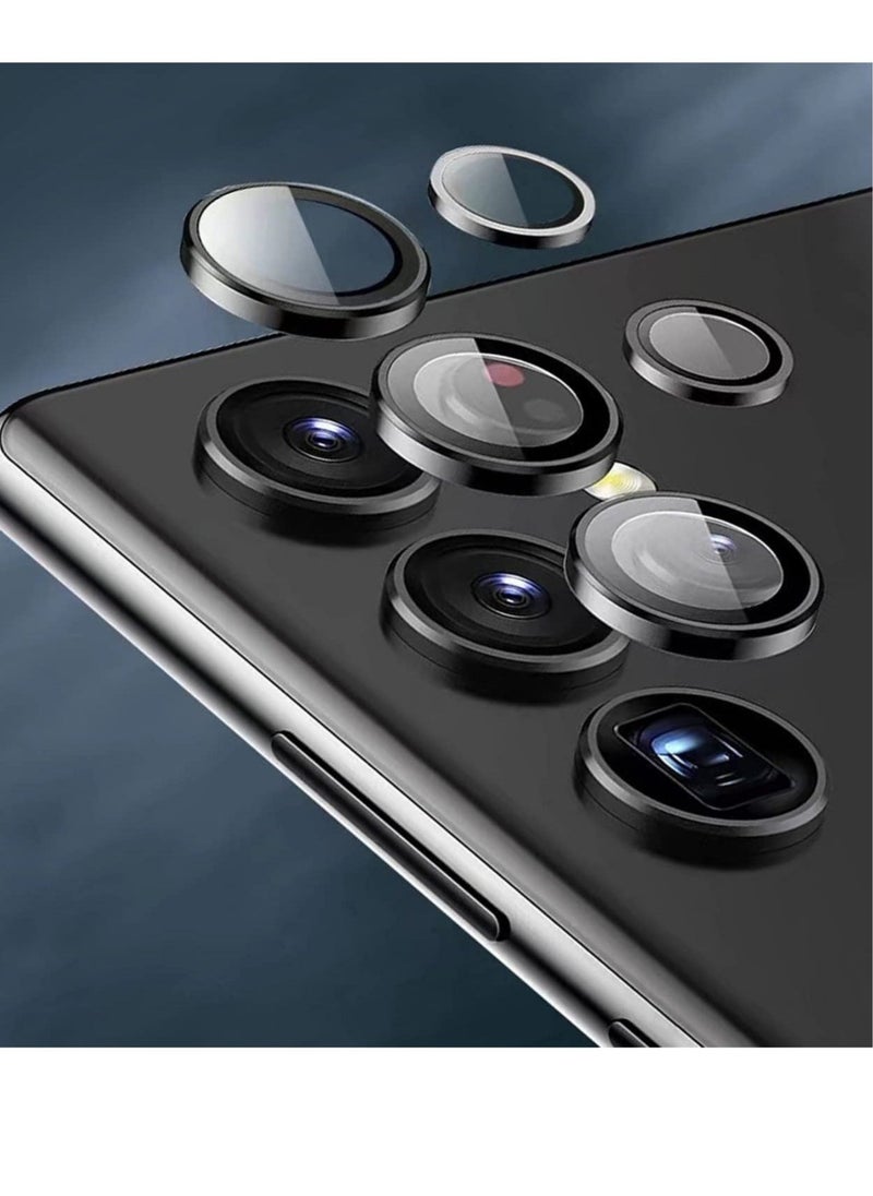 Raxoom Camera Lens Tempered Glass Protector for Galaxy S22 Ultra, Aviation Aluminum Alloys Protection Cap Scratch Resistant Protector, Compatible with Galaxy S22 Ultra - Image 2